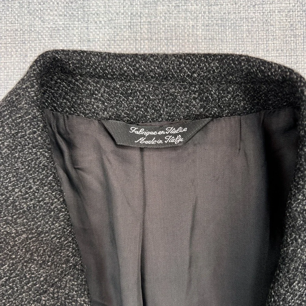 Pronto‎ Uomo Italian Wool Sport Coat Blazer Men 44L Charcoal Tweed Made in Italy